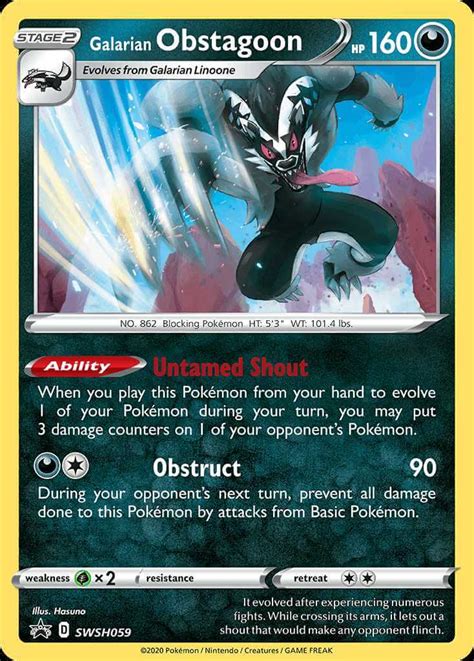 Galarian Obstagoon swshp SWSH059 Pokémon Card Database PokemonCard