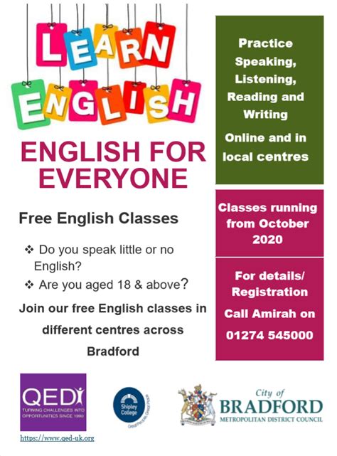 English Classes Qed Foundation