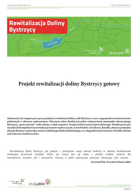 Projekt Rewitalizacji Doliny Bystrzycy Gotowy PDF