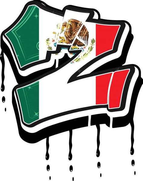 Mexico Flag Hand Lettering Dripping Graffiti Vector Template 40538689 ...