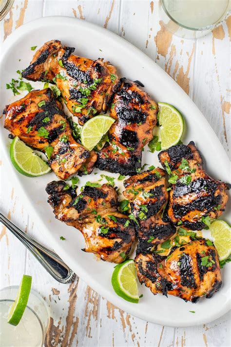 Grilled Honey Sriracha Chicken Thighs Recipe Kitchen Swagger