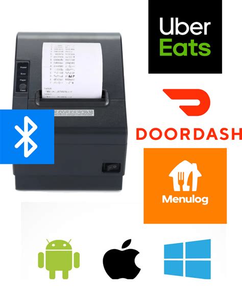 Dailypos Mm Bluetooth Thermal Receipt Printer For Uber Eats Doordash