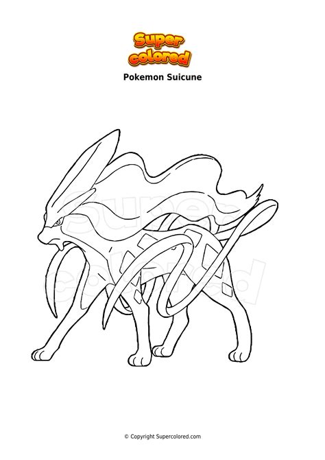 Ausmalbild Pokemon Suicune - Supercolored.com