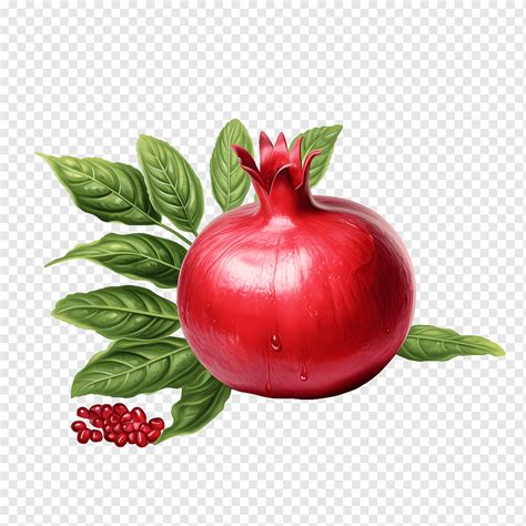 Pomegranate Red Ripe Organic Png Pngwing