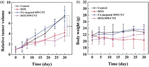 A Tumor Volume Change Profiles And B Body Weight Changes Of