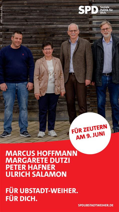 Kommunalwahl 2024 Für Zeutern SPD Ubstadt Weiher