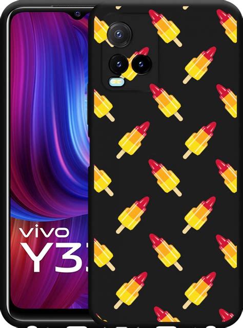 Vivo Y33s Hoesje Zwart Raketjes Designed By Cazy Bol