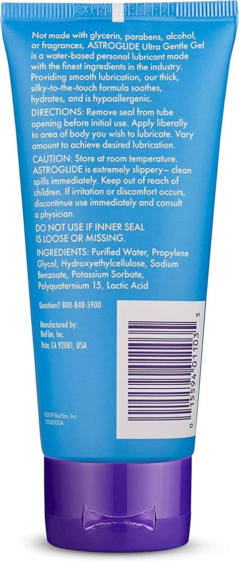 Astroglide Ultra Gentle Sex Lube Gel Oz Water Based Personal