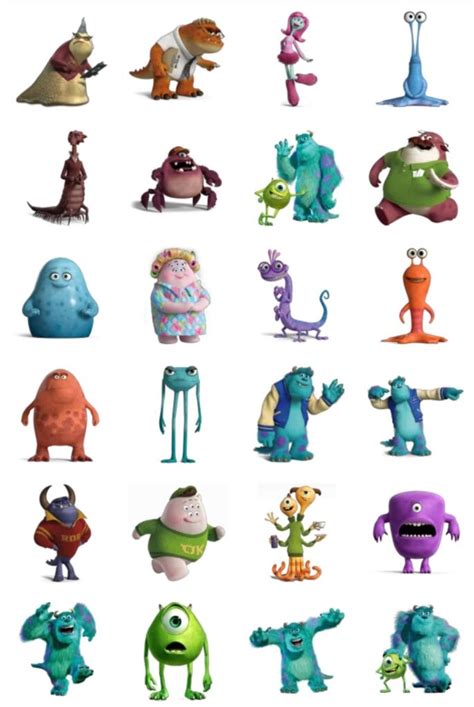 Principales Personajes De Monster Inc Y Monster University Portal Ñoño