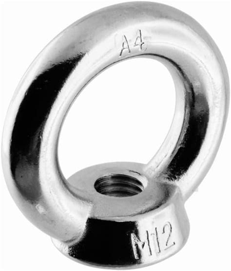 Dutyhook M12 Lifting Eye Nut DIN 582 Shape Stainless Steel AISI 316