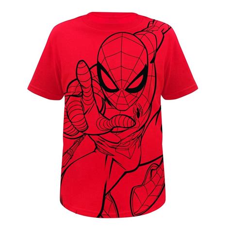 Playera Spiderman Talla 8 Manga Corta Con Estampado Rojo Walmart