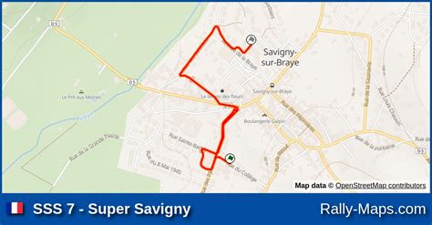 SSS 7 Super Savigny Stage Map Rallye Coeur De France 2018 CFR