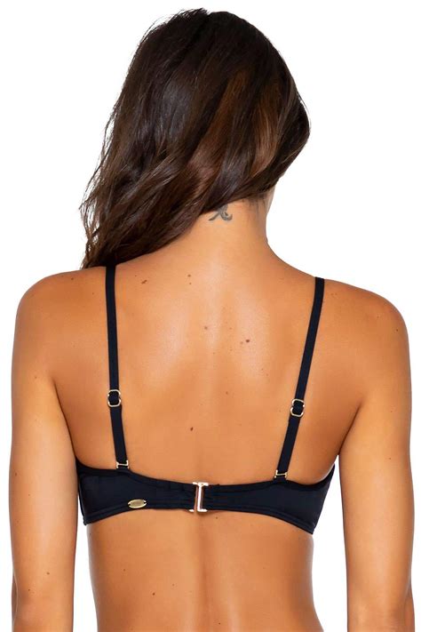 Sunsets 55 Iconic Twist Bandeau Black T 1 Womens Swimwear Key West Swimwear