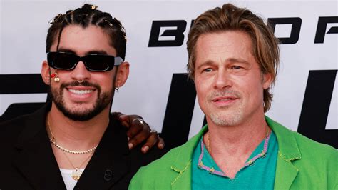 Bad Bunny Y Brad Pitt Se Dejan Ver Juntos En La Alfombra Roja De La Película ‘tren Bala’ Vox