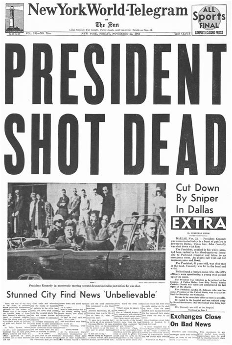 Kennedy Assassination Newspaper