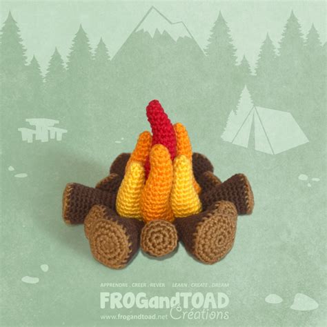 Campfire Wood Log Fire Camping Amigurumi Pattern