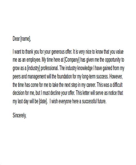 Offer Rejection Letter Templates 8 Free Word Pdf Format Download Free And Premium Templates