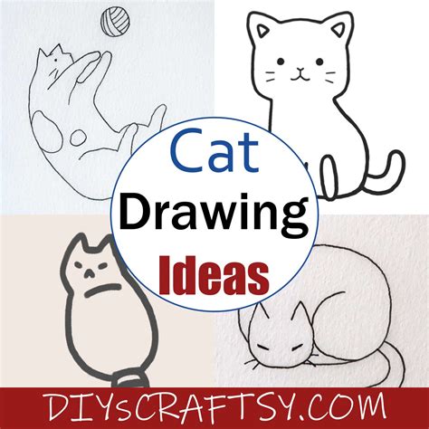 25 Cat Drawing Ideas Step By Step Diyscraftsy