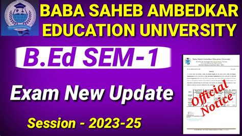 Exciting Update On Bsaeu B Ed St Semester Exam Date For B Ed Session