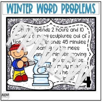 Editable Winter Multistep Word Problem Task Cards And Worksheets