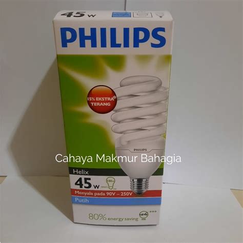 Jual Lampu Philips Helix 45 Watt 45W Putih Cool Daylight 6500K E27