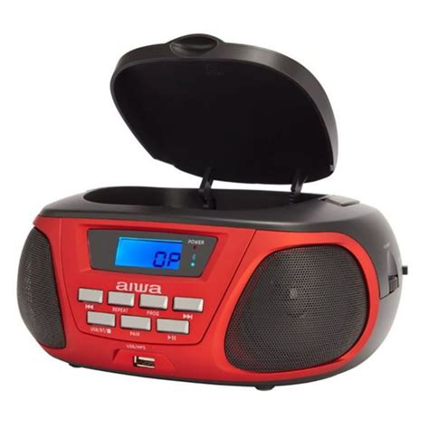 Radio Portatil Com Cd - RADIO CD PORTATIL CON BLUETOOTH USB AIWA BBTU300RD | ComercialAtalaya.com