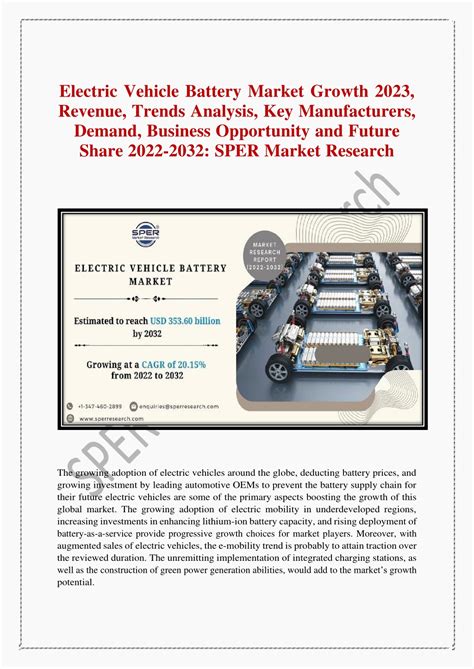 Ppt Electric Vehicle Battery Market Growth 2023 Revenue Trends