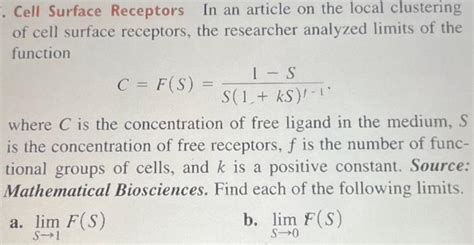 Solved Cell Surface Receptors In an article on the local | Chegg.com