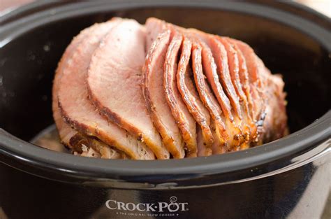 Maple Brown Sugar Slow Cooker Ham Amy Kays Kitchen