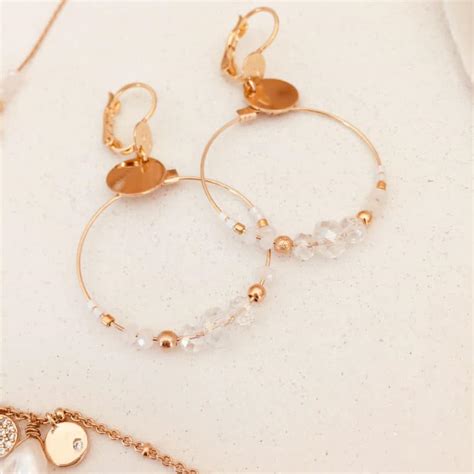 Boucles D Oreilles Mini Chlo Cristal Blanc Gwapita