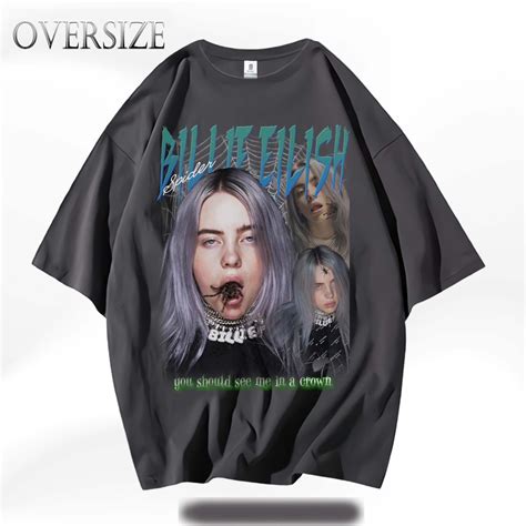 Jual Billie Eilish Band Musik Oversize Vintage Rap Tee T Shirt Shopee