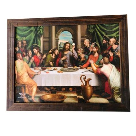 Quadro Da Santa Ceia Moldura Canção nova Quadro Decorativo