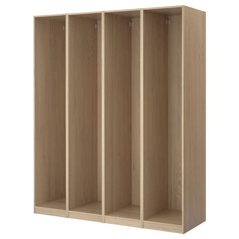 PAX 4 Wardrobe Frames White Stained Oak 200x58x236 Cm IKEA Lietuva