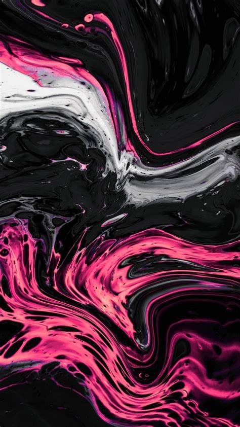 An Abstract Black And Pink Background With Swirls