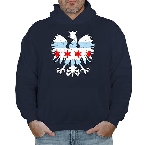 Chicago Flag Eagle Hoodie Chicago Flag Hoodie Chicago Flag Design