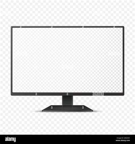 Vector 3d Realistic Modern TV Screen. Minimalistic Stylish Lcd Panel, Led TV Frame. Large ...