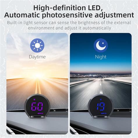 ACECAR Digital GPS Speedometer HUD With MPH Display Fatigued Driving