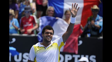 Photo Jo Wilfred Tsonga Lors De Son Second Tour De L Open D Australie