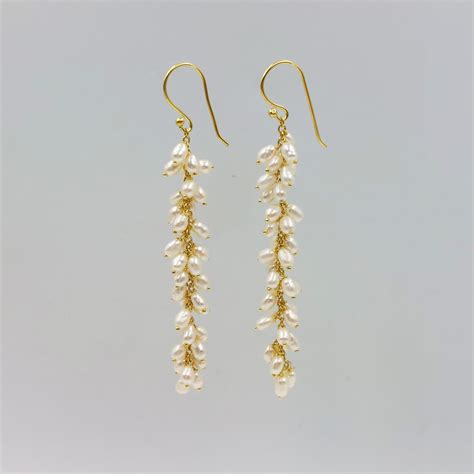 Pearl Cascade Earrings Earrings Pearls Collection Drift Treasure