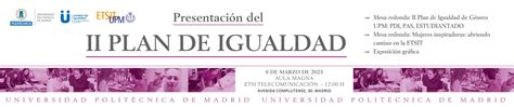 Presentación Del Ii Plan De Igualdad De Género De La Upm Inicio