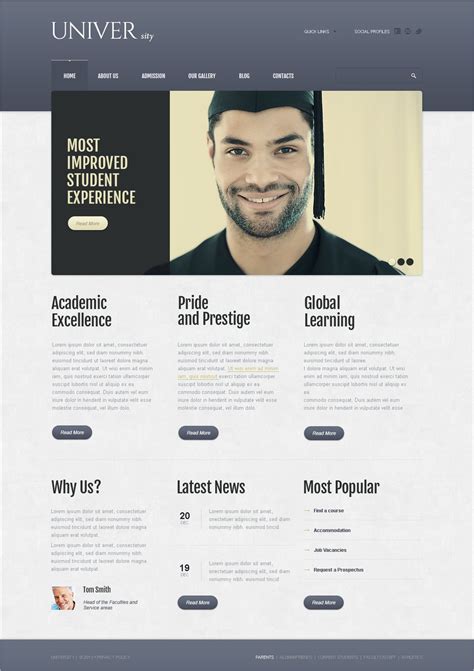 22+ Best University Website Templates PSD Free Download