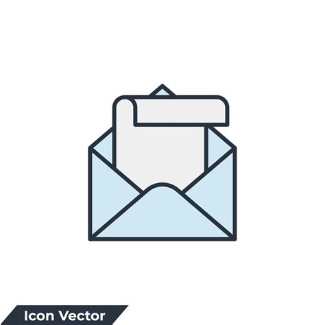 newsletter icon logo vector illustration. envelope and paper symbol