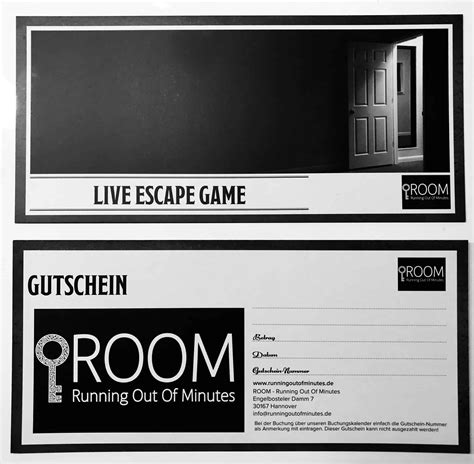 Gutschein Room Escape Room Hannover