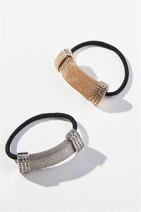 Set Of Two Metal Hair Ties Anthropologie