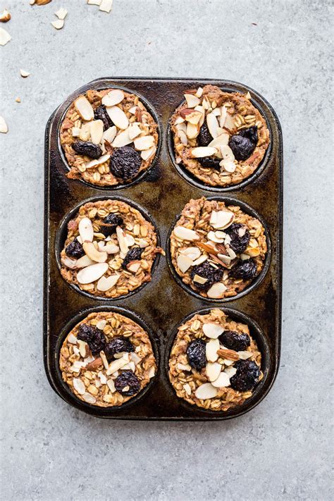 Healthy Baked Oatmeal Cups Gluten Free Vegan Salted Plains