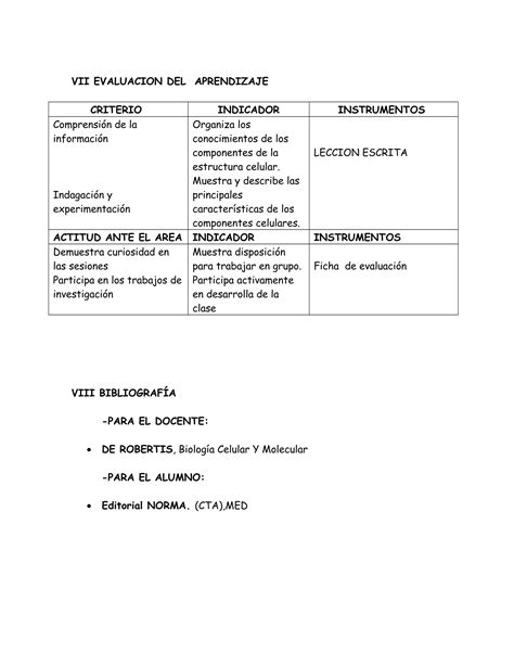 Sesion De Aprendizaje Estructura Pdf