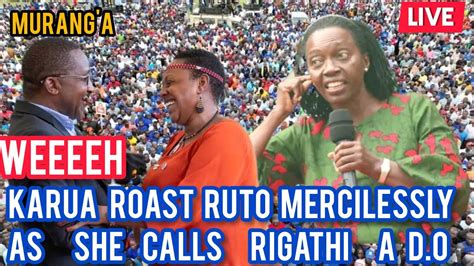 AZIMIO LA UMOJA TODAY LIVE MARTHA KARUA ROAsTING RUTO GACHAGUA