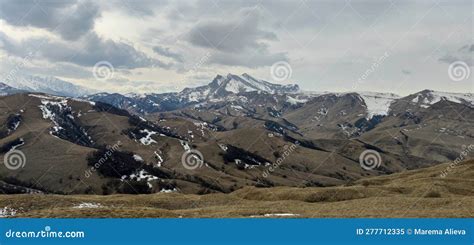 Naked Rocky Mountains In The Galanchozhsky District Of Chechnya Stock