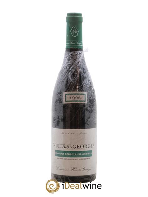 Acheter Nuits Saint Georges Er Cru Clos Des Porrets St Georges Henri