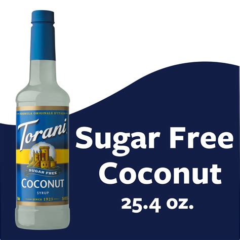 Torani Sugar Free Coconut Flavoring Syrup Drink Mix Handcrafted Soda Flavoring 25 4 Oz